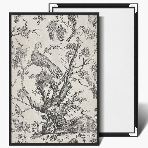 Set of 3 Vintage Apple Tree Sketch Art with Neutral Triptych Canvas Wall Art Print Gallery Wall Room Decor Painting for Living Room, Office, Bedroom - 12x16in BlackFramed in Saudi Arabia