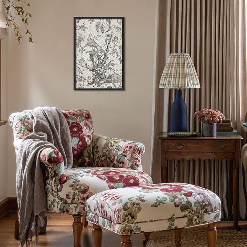 Set of 3 Vintage Apple Tree Sketch Art with Neutral Triptych Canvas Wall Art Print Gallery Wall Room Decor Painting for Living Room, Office, Bedroom - 12x16in BlackFramed in Saudi Arabia