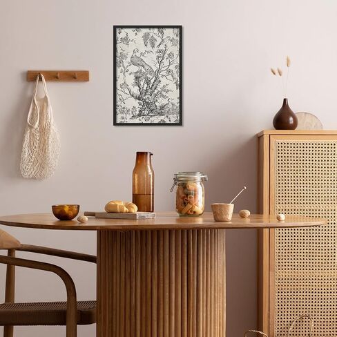 Set of 3 Vintage Apple Tree Sketch Art with Neutral Triptych Canvas Wall Art Print Gallery Wall Room Decor Painting for Living Room, Office, Bedroom - 12x16in BlackFramed in Saudi Arabia