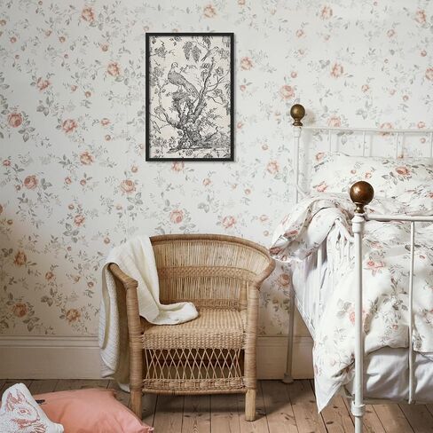 Set of 3 Vintage Apple Tree Sketch Art with Neutral Triptych Canvas Wall Art Print Gallery Wall Room Decor Painting for Living Room, Office, Bedroom - 12x16in BlackFramed in Saudi Arabia