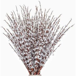 12 قطعة من زهور الياسمين الصناعية الجذعية البيضاء، باقة زهور صناعية طويلة، نباتات الياسمين الصناعية للفندق، المنزل، المكتب، المطبخ، غرفة النوم، حفل الزفاف، ديكور DIY 29.5 بوصة in Kuwait