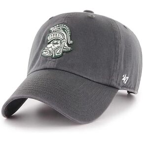 47 Michigan State Spartans Hat Mens Womens Clean Up Adjustable Cap, Charcoal Gray