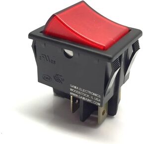 GAMA Electronics 20 Amp Double Pole On-Off Illuminated Rocker Switch 120/240VAC DPST