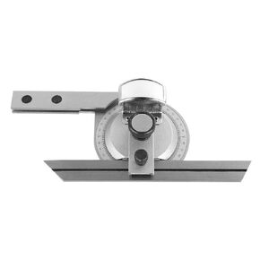 Fdit Bevel Protractor, 360 Degree Universal Stainless Steel Vernier Bevel Protractor, Angle Measuring Finder Ruler Tool with Magnifying Glass