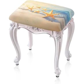 Bar Stool Covers Set of 2 Geometric Boho Floral Rectangle Stool Covers Stretch to Fit Stool Covers Rectangular 2 Pack Elastic Rectangle Bar Stool Covers Elastic Vanity Stool Cover Dark Blue