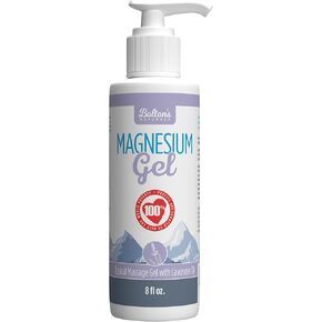 Bolton's Naturals Topical Magnesium Gel with Lavender 8 fl oz | Soothing Magnesium Gel | Best for Massage, Topical Skin Dermal Absorption | Calm and Relaxing