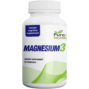 Pure & Healthy Magnesium3 300mg of Magnesium Glycinate, Malate, & Citrate for Muscles, Nerves, Stress, & Energy