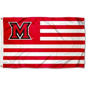Miami Redhawks Stars and Stripes Nation Flag