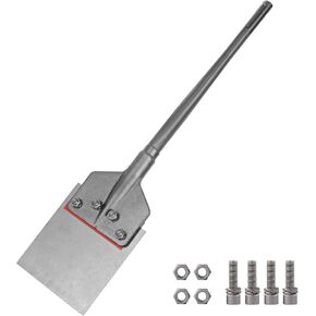 SDS-Max Shank 6 Inch Floor Scraper Chisel Bit - 6" Wide Blade Scraper 25" Long Alloy Steel Rotary Hammer Drill Bit - Removal Tools for Tile Wallpaper Thinset Hardwood Adhesive Glue Linoleum