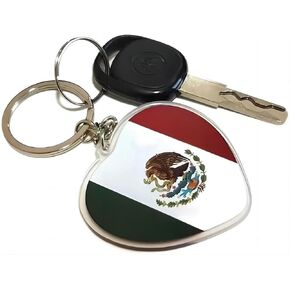 2 Pack Mexico Flag Keychain Mexican Key Ring