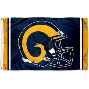 Los Angeles Rams Gold Helmet Grommet Pole 3x5 Flag