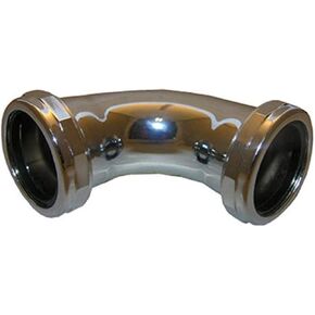 LASCO 03-3863 1-1/2-Inch Chrome Plated Brass Slip Joint Both Ends 45-Degree Elbow with Nuts and Washers