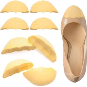4 Pairs Shoe Fillers, Soft Shoe Filler Insert Toe Inserts for Shoes Loose, Toe Cushion Filler Insert with Non-slip Strips for Women and Men