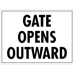 Gate Opens Outward Sign Metal Tin Sign 8x12 Inches Caution Danger Safety Security Warning Notice Signs