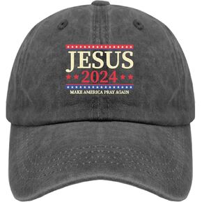 يسوع 2024 MAGA Cap 80s قبعة الصباغ الأسود المشي لمسافات طويلة قبعة هدايا لابنة تجريب قبعات in Saudi Arabia