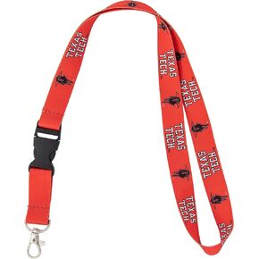 Desert Cactus Texas Tech University Lanyard TTU Red Raiders Car Keys ID Badge Holder Keychain Detachable Breakaway Snap Buckle (Red)