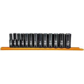 GEARWRENCH 13 Pc. 3/8" Drive 6 Pt. Deep Impact Socket Set, Metric - 84914N