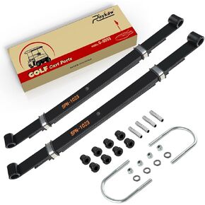 Roykaw Club Car Precedent Rear Leaf Springs with Bushings Sleeves and U Bolt Kit for 2004-up Gas & Electric Golf Cart Models, Replaces OEM # 102509301, 102513001-4 Leaf/Heavy Duty