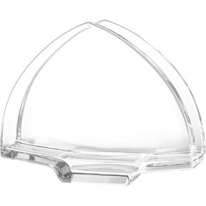 Napkin Holder - Crystal - Standing - Napkin Dispenser - Clear Glass - 4.25" Height - Made in Europe - by Barski