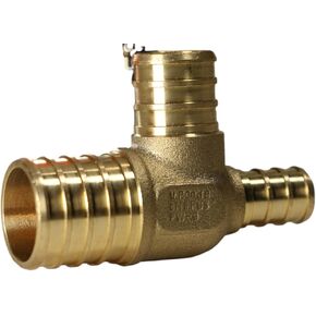 2 Pieces XFITTING 1" x 3/4" x 3/4" Pex Reducing Tee, Pex B Crimp Version 25-1-7=2X (2 Packs)