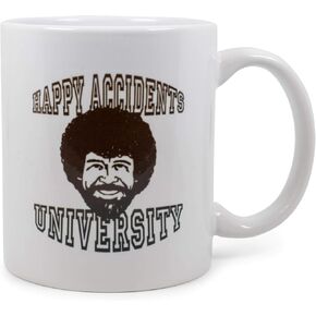 Surreal Entertainment Exclusive Bob Ross Happy Accidents University Ceramic Coffee Mug | Officially Licensed Collectible | Novelty Drinkware For Home Kitchen Set | Holds 11 Ounces