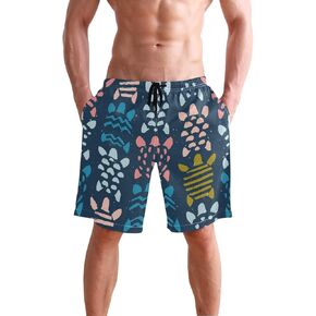 visesunny Men's Novelty Beach Shorts Quick Dry Swimwear Sports Running Swim Board Shorts