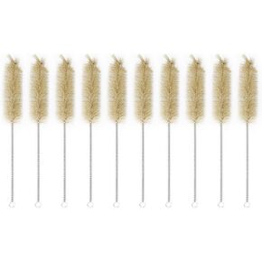 Tube Brushes, 10 Pack Radial Tufted End Bristle Brushes for Test Tube and Bottle Cleaning in Laboratory, Size L