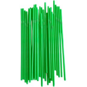 YAOSHENG 200pcs Blue Straw 8.26" x 0.23"Solid Colors Flexible Drinking Straws, Plastic Disposable Bendy Straws (Blue)