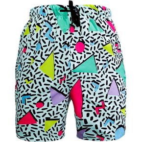 80s bilayer Shorts for Men 90s Swim Shorts 80s Summer Party Shorts Hawaiian Beach Shorts Disco Shorts