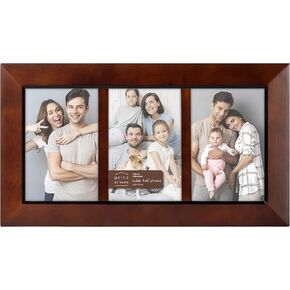 Prinz Dakota 3 Opening Collage Picture Frame, 4x6, Walnut
