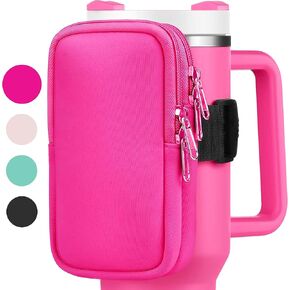 Water Bottle Pouch for Stanley Quencher Adventure 40oz - Stanley Cup Accessories - Tumbler Pouch - Stanley IceFlow 30oz - Gym Tumbler Accessories for Women - Perfect Size for All Phones