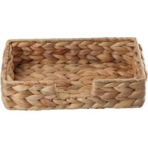Rectangular straw woven Napkin Holder, water hyacinth grass woven storage basket, storage box, desktop storage basket