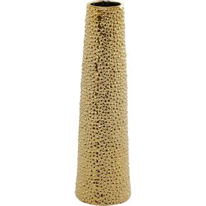 Deco 79 Ceramic Vase with Bubble Texture, 7" x 7" x 25", Black