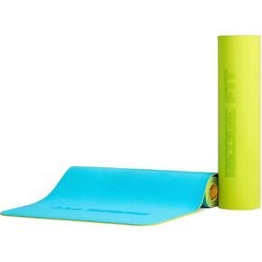 Redge Fit™ Double Sided Workout Mat with Carrying Straps Premium TPE Eco Friendly Double Layer Material Multifunctional Use Yoga, Pilates, Fitness, Workout, Home Gym Floor Exercise
