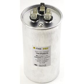 3 Set- Titan TRCFD6075 Dual Rated Motor Run Capacitor Round MFD 60/7.5 Volts 440/370