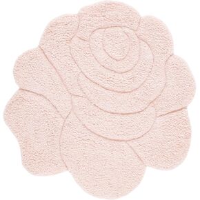 SAFAVIEH Novelty Collection Area Rug - 3' Round, Blush & Pink, Handmade Floral Wool, Ideal for High Traffic Areas in Living Room, Bedroom (NOV903U)