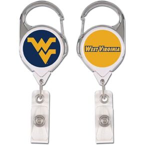 WinCraft NCAA West Virginia Mountaineers Badge HolderPremium Retractable Badge Holder, Team Colors, One Size