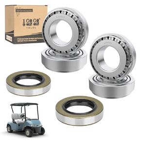 10L0L Golf Cart Front Wheel Hub Bearings & Oil Seals Kits for EZGO TXT 1976-up, Replace Part 50892-G1, 25146-G1 (2 Pack)