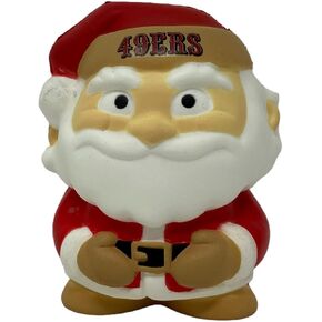 Party Animal NFL Jumbo Squeezymates San Francisco 49ers Santa Squeezy Figurine, Team Colors, 4" Tall