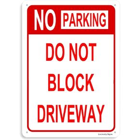 Yard Sign, Please Do Not Drive Or Park On Grass Sign, 8x12 Inch, Metal Sign Outdoor Sign