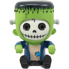 Ebros Frankie The Frankenstein Furrybones Figurine Small 3 Inch Tall Furry Bones Skeleton Monster Decor Statue As Halloween Gothic Fun Zombie Furry Bones Collectible