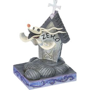 Enesco Disney Traditions Nightmare Before Christmas Zero and Dog House Figurine, 5 Inch, Multicolor