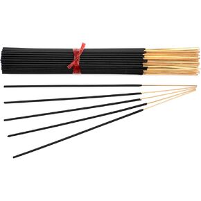 100 Unscented Charcoal Black Incense Sticks 11 inch - 100% Natural Charcoal, Joss and Bamboo 11" Blanks - for DIY Aromatherapy Incense Making.