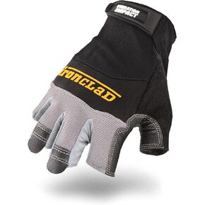 Ironclad mens Work Glove MACH 5 VIBRATION IMPACT, Black and Grey, Large Pack of 1 US