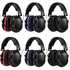 Yunsailing 6 Pcs Ear Protection Noise Reduction Headphones Nrr 28db Safety Hearing Ear Muffs Shooting Gun Range Mowing