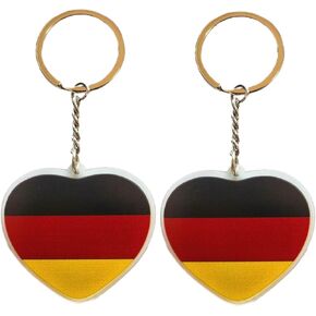 2 Pack-Germany Flag Keychain German Key Ring
