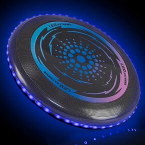 لعبة فريسبي المضيئة بمصباح LED من تويزيري - لعبة فريسبي تتوهج في الظلام للأطفال والكبار، مغامرة القرص الطائر للنهار والليل - سهلة الاستخدام ومثالية لألعاب التخييم