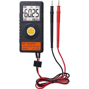 TEMPO Communications PM100 Ultra Portable Pocket Multimeter | Auto Ranging, 6000 Count | Measure AC DC Voltage, AC DC Current, Resistance, Continuity, Capacitance, Electric Field, Frequency (2023)