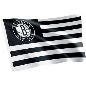 Desert Cactus Brooklyn Nets Flag Team NBA National Basketball Association 100% Polyester Indoor Outdoor 3x5 feet Flags (Flag C)