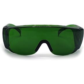FreeMascot IPL 200nm-2000nm Laser Safety Glasses for Laser Hair Removal Treatment and Laser Cosmetology Operator Eye Protection (Green)